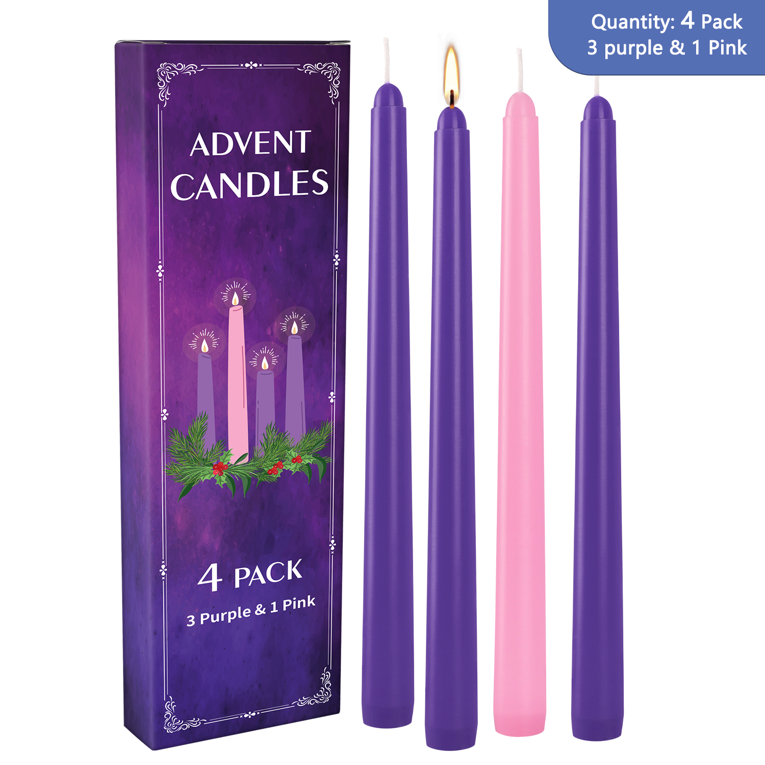 Candle Making Place - 4 Pieces 10inch a Three Purple