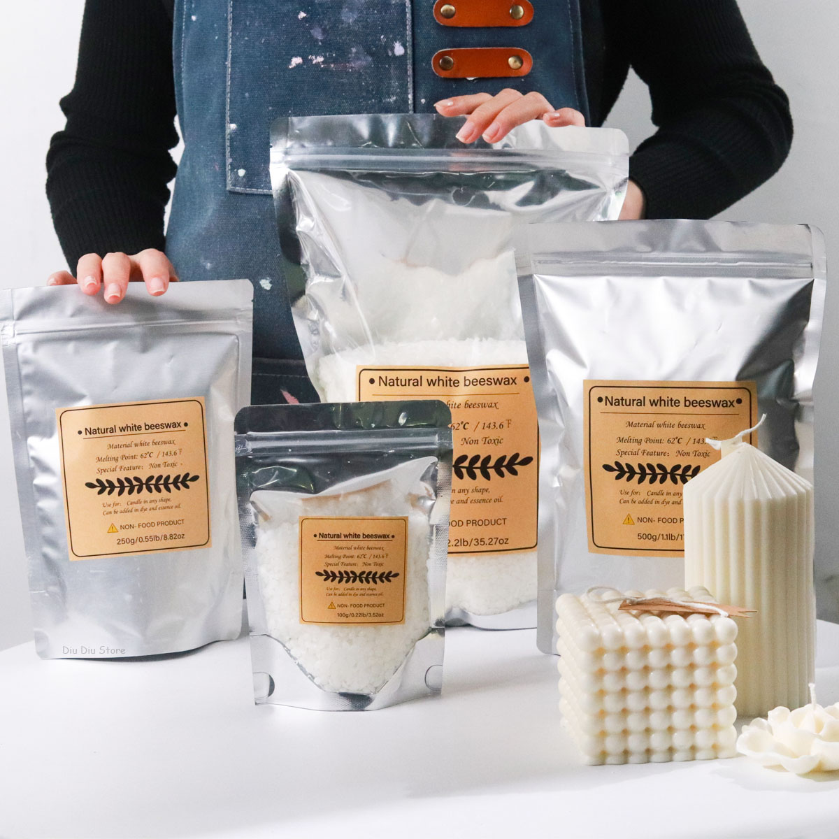 White Beeswax Pure Natural Gra – обзор и цена Candle Making Kit Beeswax