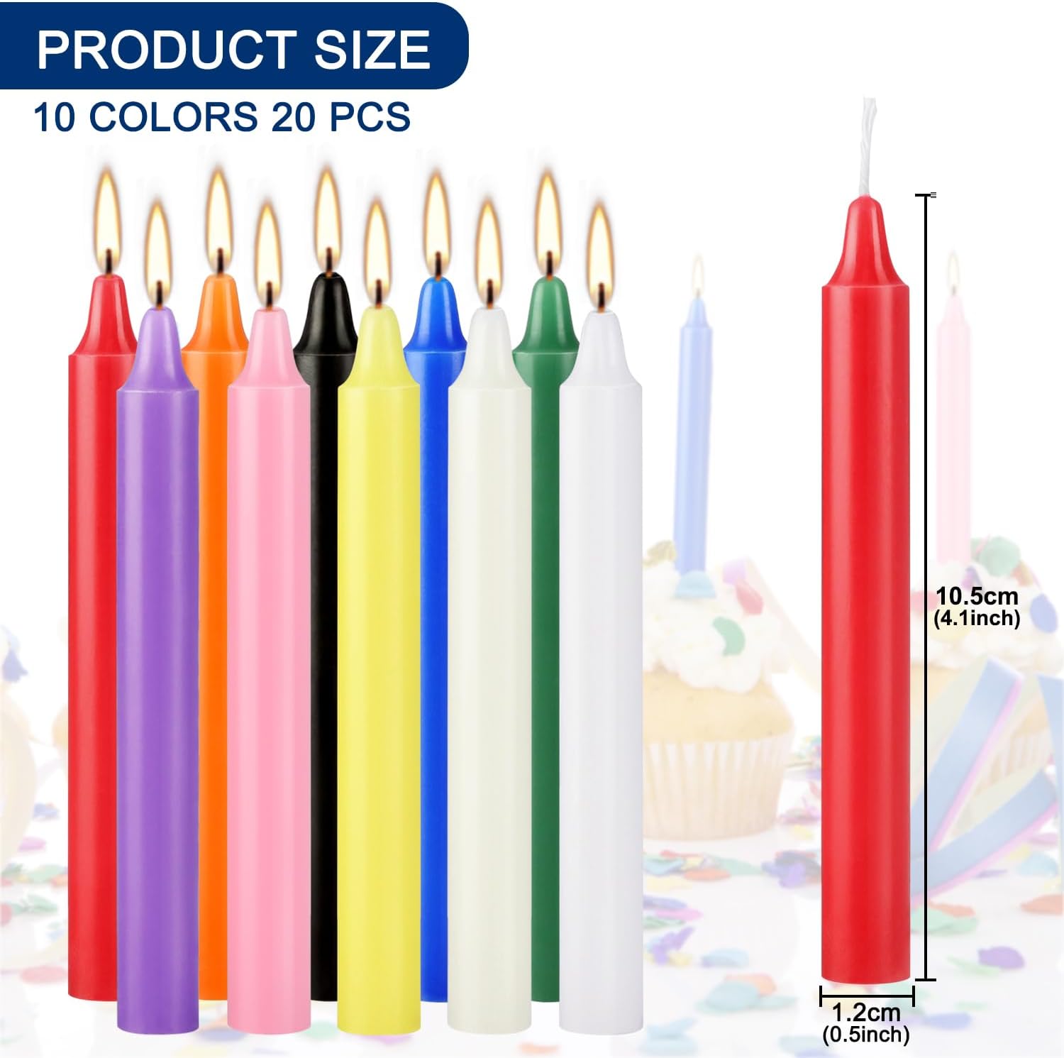 20 Colorful Small Stick Candle – обзор и цена Candle Making Place