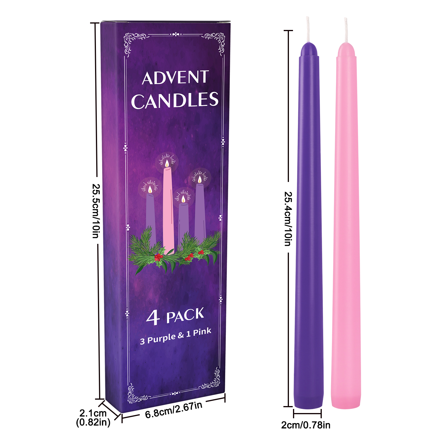 4 Pieces 10inch a Three Purple – обзор и цена Candle Making Place