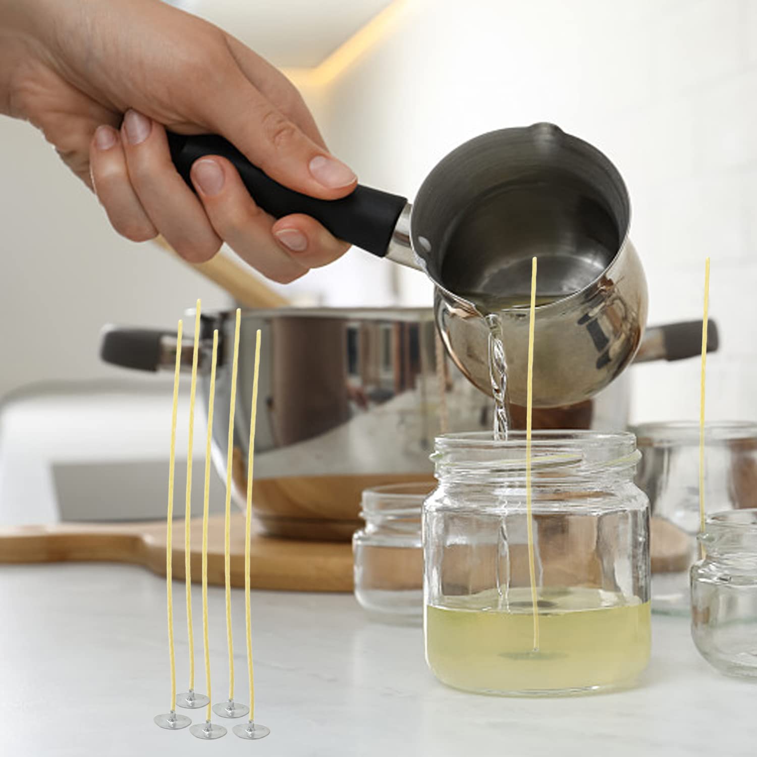 100Pcs Beeswax Candle Wicks 9- – обзор и цена Candle Making Kit Beeswax