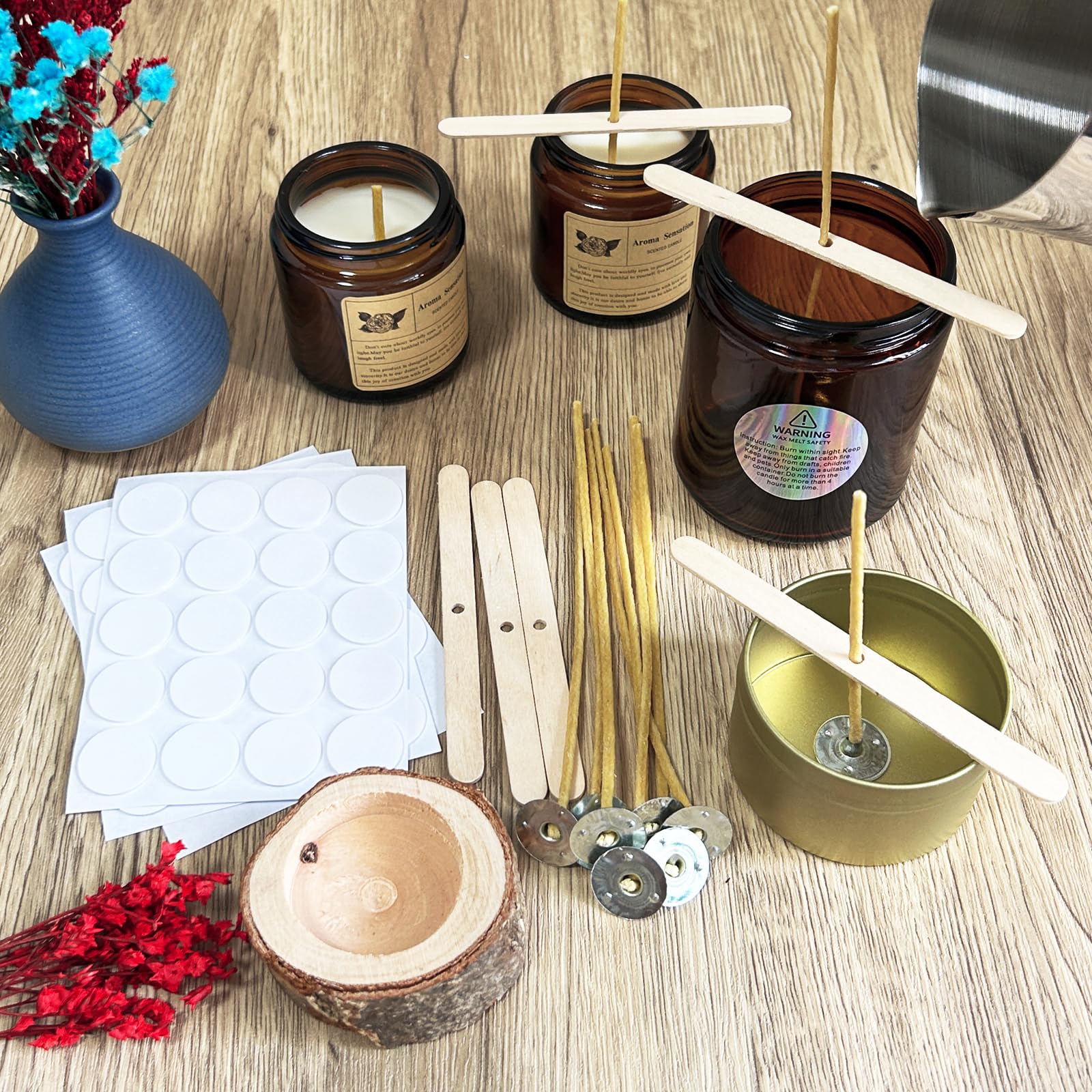 100Pcs Beeswax Candle Wicks 9- – обзор и цена Candle Making Kit Beeswax