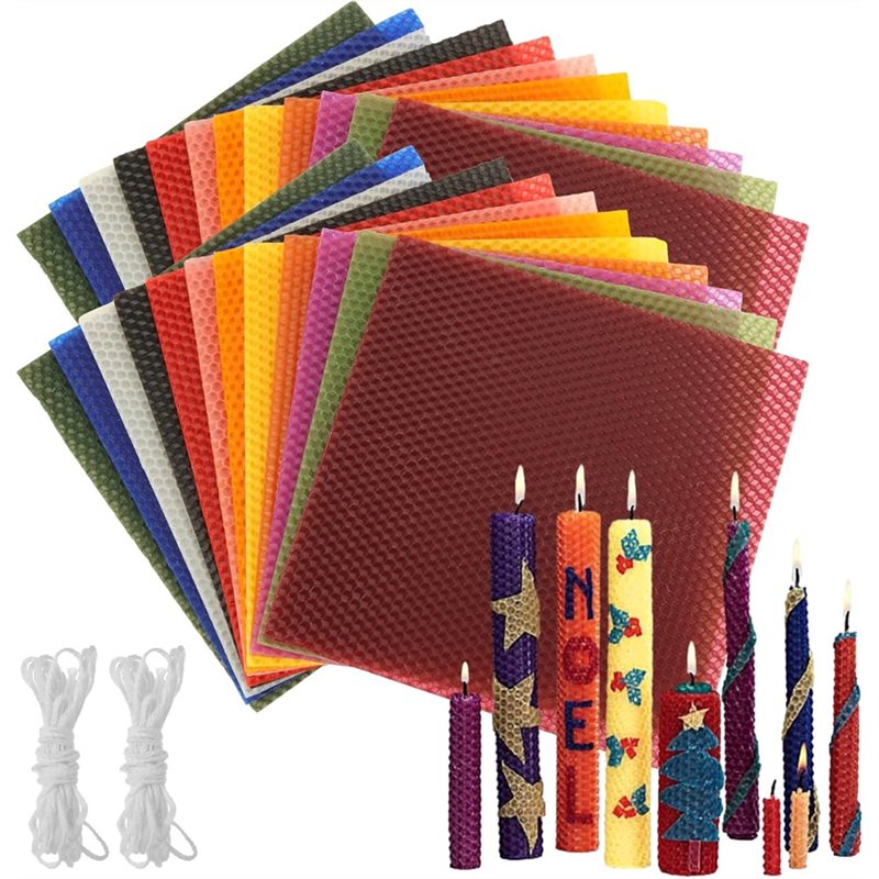 24Pcs 8x8 Inch Beeswax Sheets  – обзор и цена Candle Making Kit Beeswax